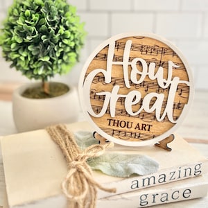 DOWNLOAD Geloof / christelijk / katholiek / religieus / hymne / muziekdecor, glowforge, cricut, silhouet lasergesneden SVG 3D How Great Thou Art