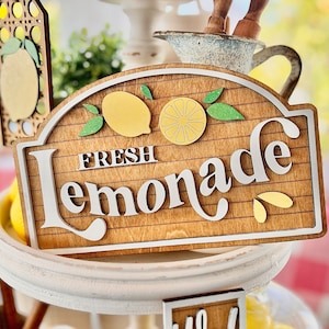 Enseigne de citron / limonade fraîche, ferme classique du sud / décoration de style cottage - silhouette cricut de glowforge découpée au laser svg