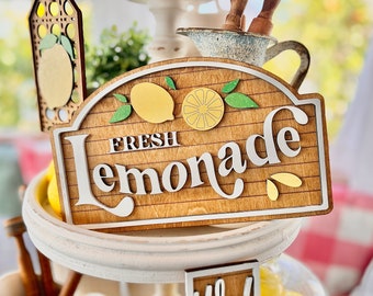 Lemon / fresh lemonade sign, classic southern farmhouse / cottage style decor - svg cut laser file glowforge cricut silhouette