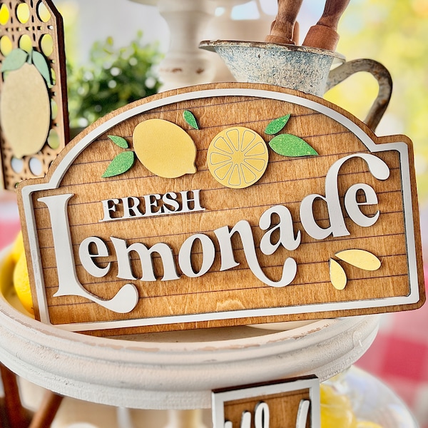 Lemon / fresh lemonade sign, classic southern farmhouse / cottage style decor - svg cut laser file glowforge cricut silhouette