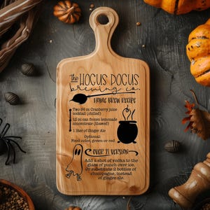 Halloween Hexengebräu Rezept / Herbst / Schneidebrett / Vinyl für Kanister / Keksdosen - svg Datei glowforge cricut Silhouette