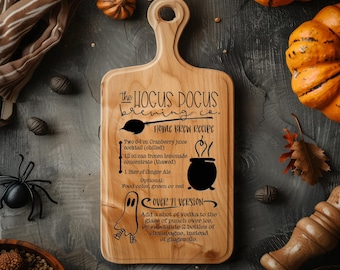Halloween witch's brew recipe / fall / engraving a cutting board / vinyl for canisters / cookie jars - svg file glowforge cricut silhouette