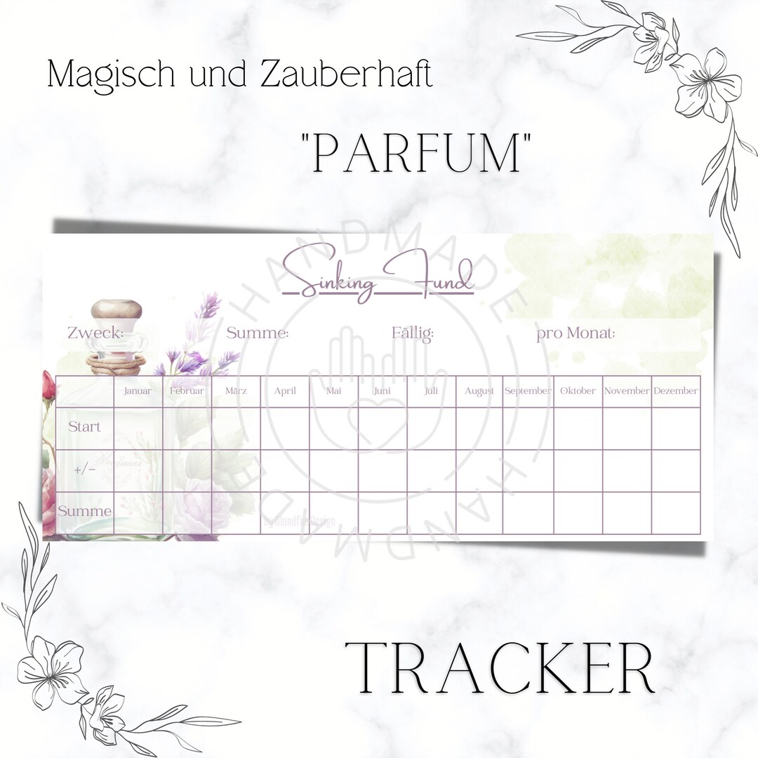 Sinking Fund Tracker in the Design perfume Etsy