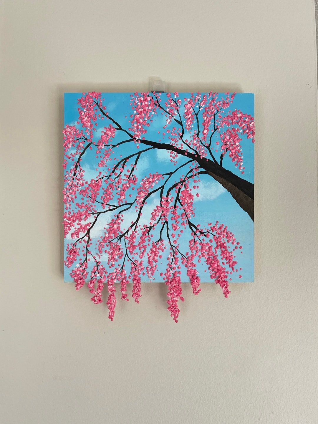Cherry Blossom Painting Nature Wall Art Cherry Blossom Wall Decor