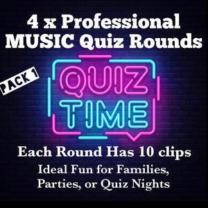 4 x quiz musicali (audio) Pacchetto 1