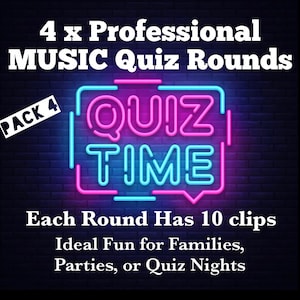 4 x Music Quiz Rounds (Audio)