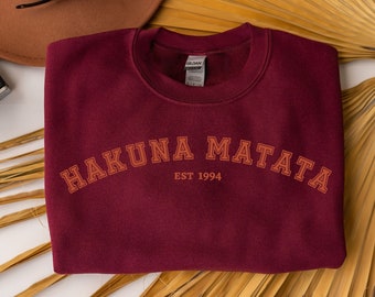 Hakuna Matata Varsity SVG, Animal Kingdom Cut File (Digital Download)