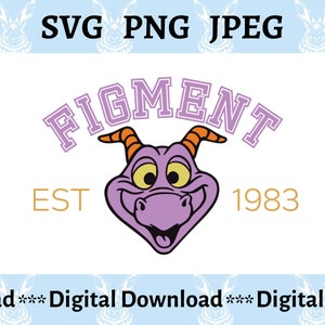 Epcot Figment inspired SVG, Epcot Shirt, One Little Spark, Journey to Imagination, Varsity Figment, svg for cricut. Digital  downloads. SVG