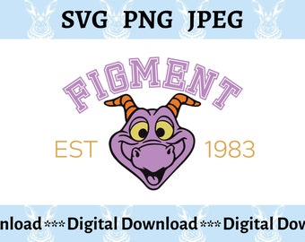 Epcot Figment Varsity SVG, Disney Vacation Shirt (Digital Download)