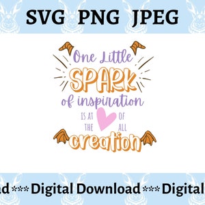 Epcot Figment inspiré SVG, Epcot Shirt, One Little Spark, Journey to Imagination, Figment dragon svg pour cricut. Téléchargements numériques. .SVG