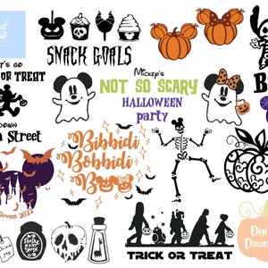 Mickey niet-zo-eng Halloween SVG bundel, Halloween SVG, Mickey hoofd, Halloween cricut bestand, Mickey pompoen, Mickey oren, Minnie oren,