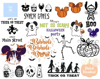 Disney Halloween SVG Bundle, Mickey Mouse, Cricut Files (Digital Download)