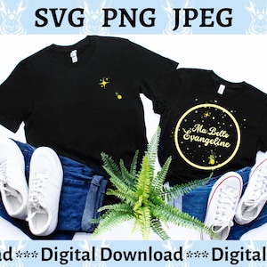 Ma Belle Evangeline SVG - Prinzessin und der Frosch SVG - Ray the Firefly - Paar Shirt Idee - Prinzessin Tiana - png - jpg - Cricut Datei