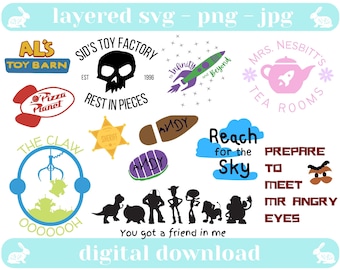 Pacchetto SVG di Toy Story: Buzz, Woody e altri (download digitale)