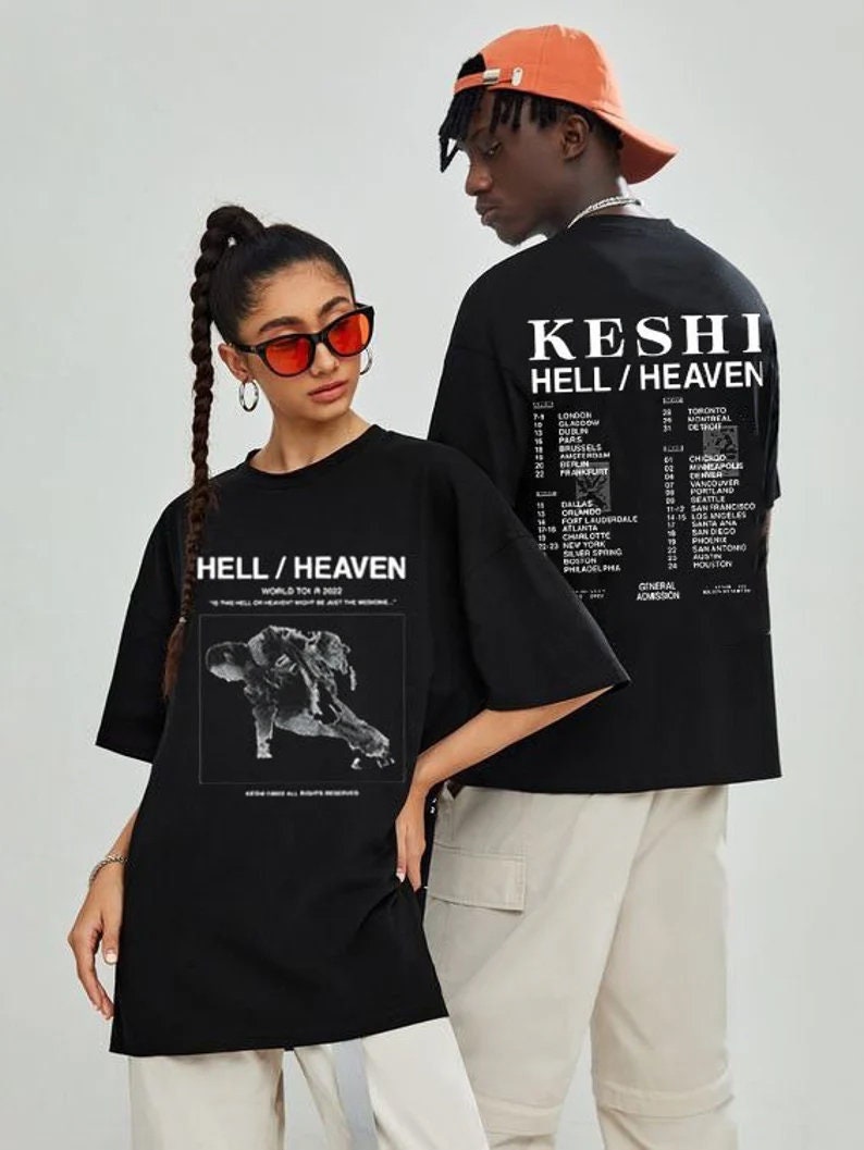 Discover Keshi World Tour 2022 Shirt, Keshi Hell Heaven Tour Double Sided Shirt