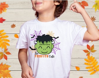 Così Franken Cute Halloween Shirt Kids Boy Frankenstein Sublimation Digital Download PNG Trick or Treat Bag Tote