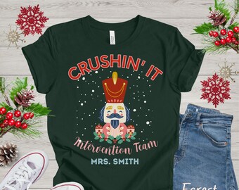 Ferien Lehrer Team Shirt, Weihnachts Lehrer Shirt, Crushin' it! Lehrerin Einsatz als Team
