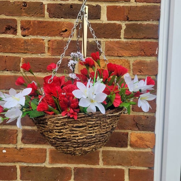 Artificial Hanging Baskets Outdoor Etsy UK