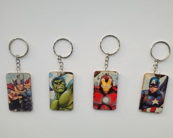 Avenger inspirierte handgemachte Schlüsselanhänger