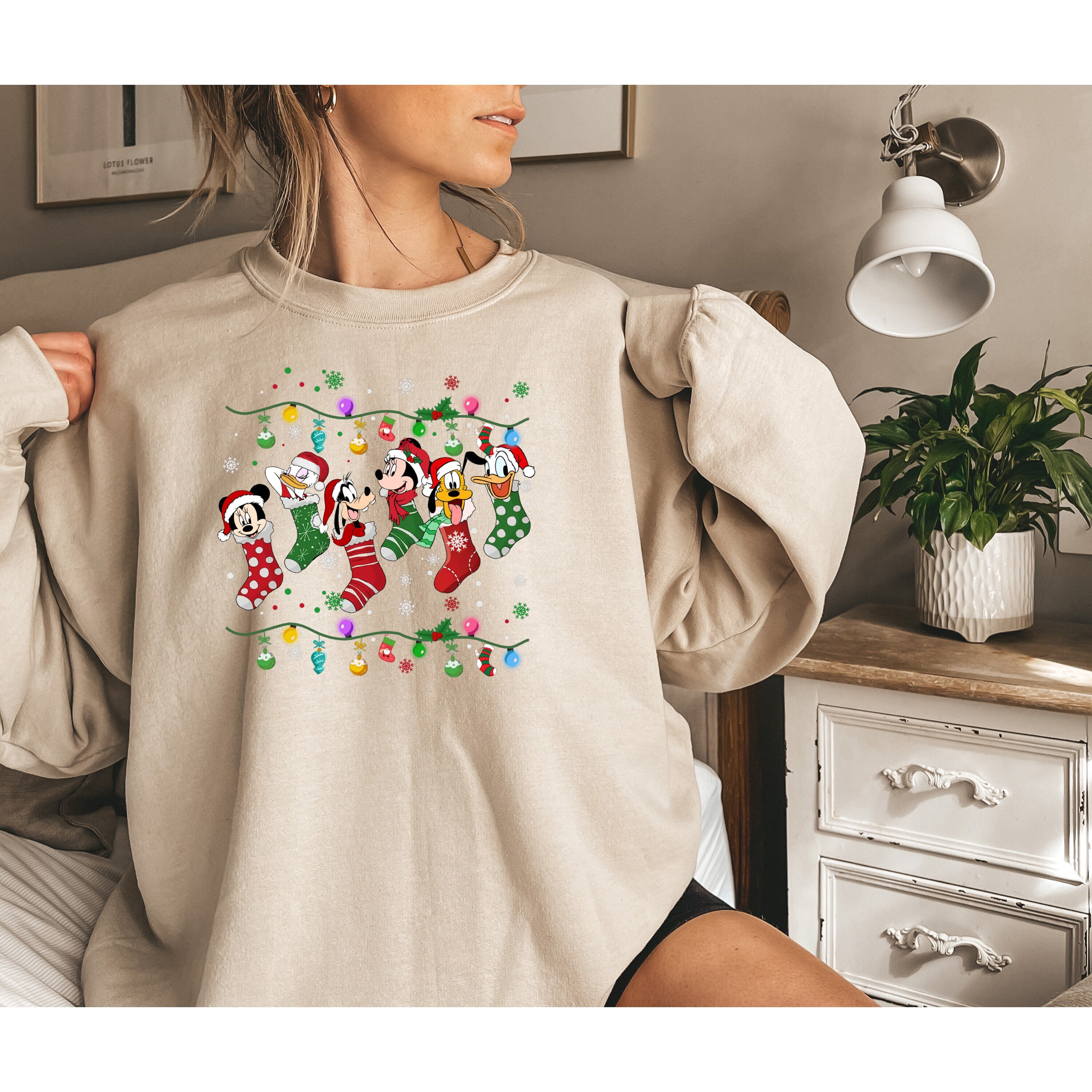 Discover Retro Disney Christmas Sweatshirt, Mickey And Friends Christmas