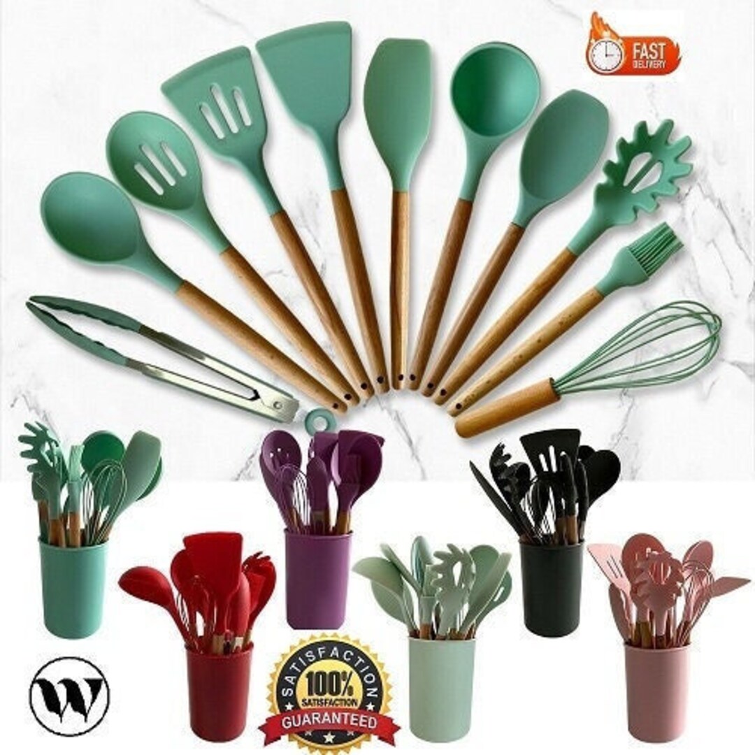 WISH Kitchen Nonstick Utensils Cooking Set of 12 Pcs Food Etsy