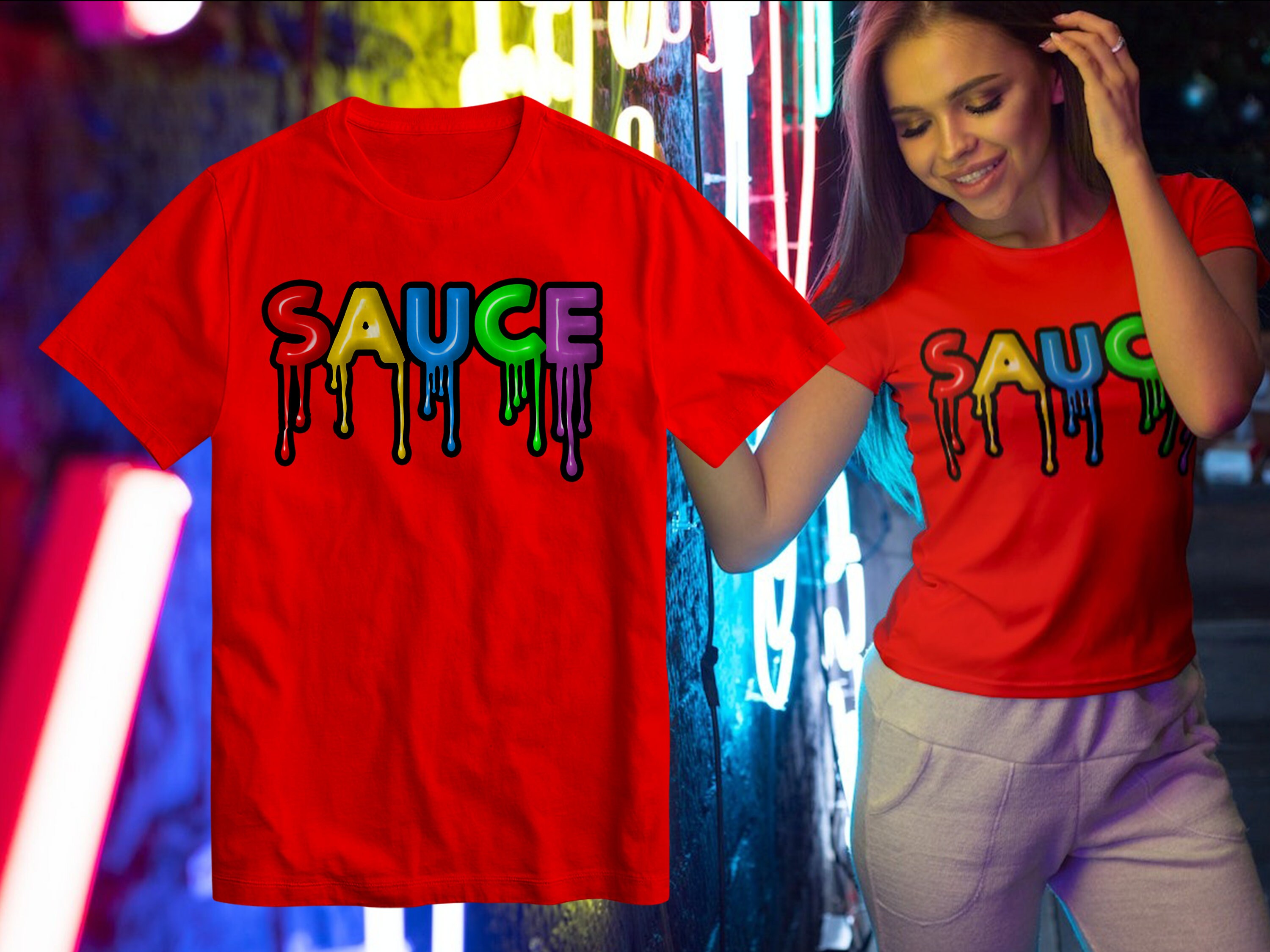 Dripping Sauce Wet Paint Drip T Shirt Urban Streetwear Motivational