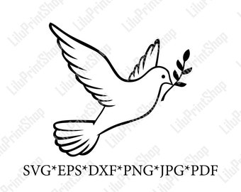 Dove Svg Peace Dove Svg PNG Eps Dxf Bird Printable Image JPG Flying White  Dove Svg Dove Clipart Dove Cut File Dove Vector File Sublimation - Etsy