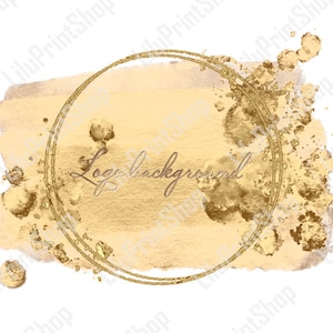Gold Logo Background Png Brush stroke logo png Gold logo design Gold confetti logo Digital logo png, Logo Instant download