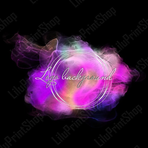 Rainbow Logo Design Rainbow Ink Logo Logo Background Png Etsy