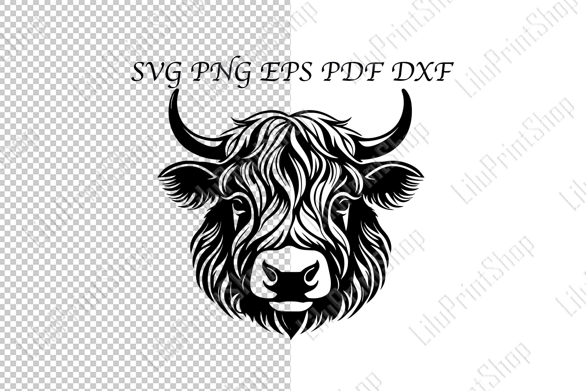 Highland Cow Head Svg, Bull Cut File, Farm Animal Life Cut File for ...