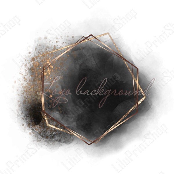 Black Watercolor logo png, Black Logo Background Png Black gold logo design Black and gold confetti logo pink logo png Black logo download