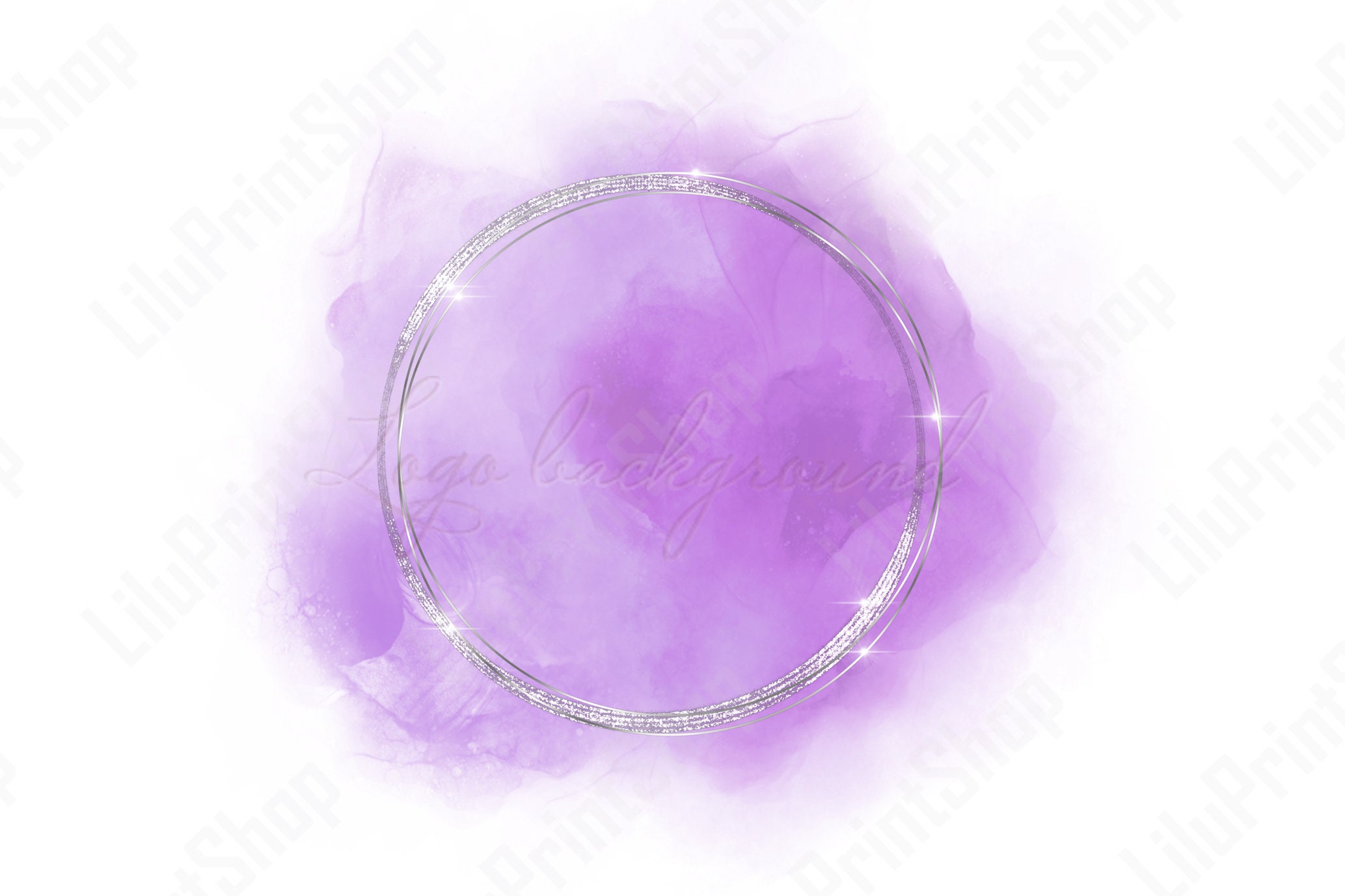 Purple Logo Background Png, Watercolor Purple Logo Design, Very Peri