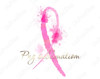 Awareness png overlay Breast cancer png Awareness Ribbon clipart Watercolor Pink ribbon isolated on transparent background. Instant download
