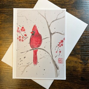 Carte Cardinal dans la neige