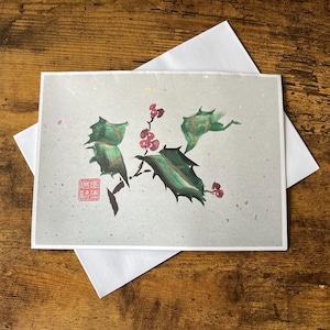 Tarjeta de acebo