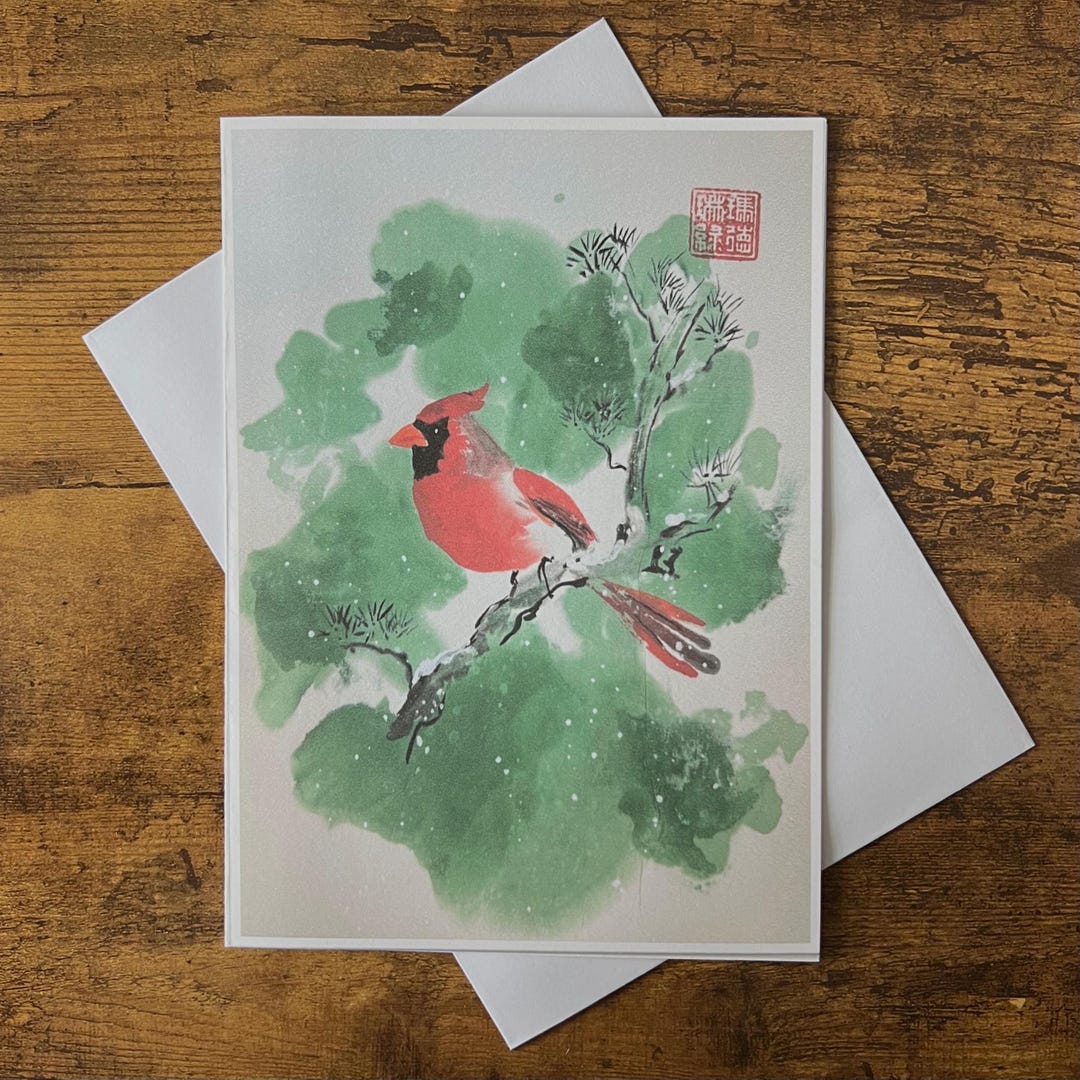 Cardinal Card - Etsy