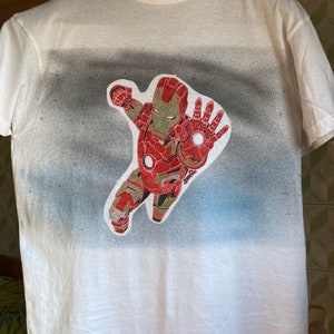 T-shirt uomo/donna/ragazzi personalizzata dipinta a mano Marvel’s Iron Man