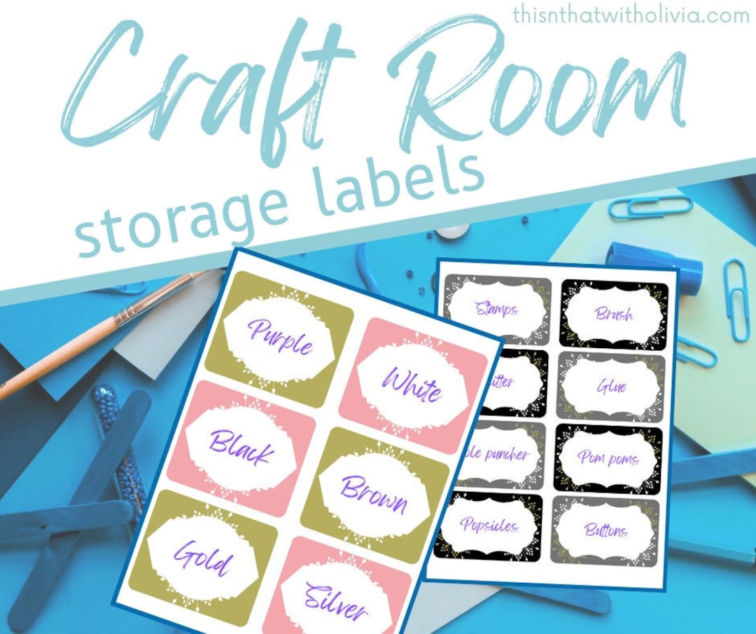 Printable Craft Room Storage Labels Etsy