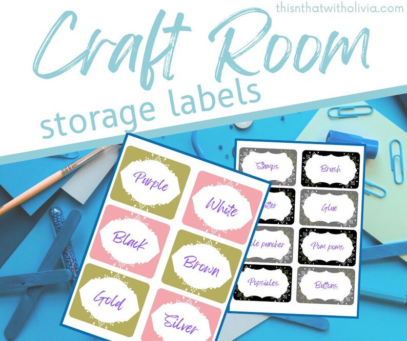 Printable Craft Room Storage Labels Etsy