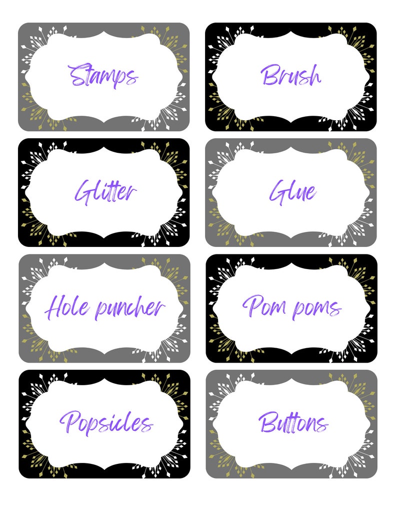 Printable Craft Room Storage Labels Etsy