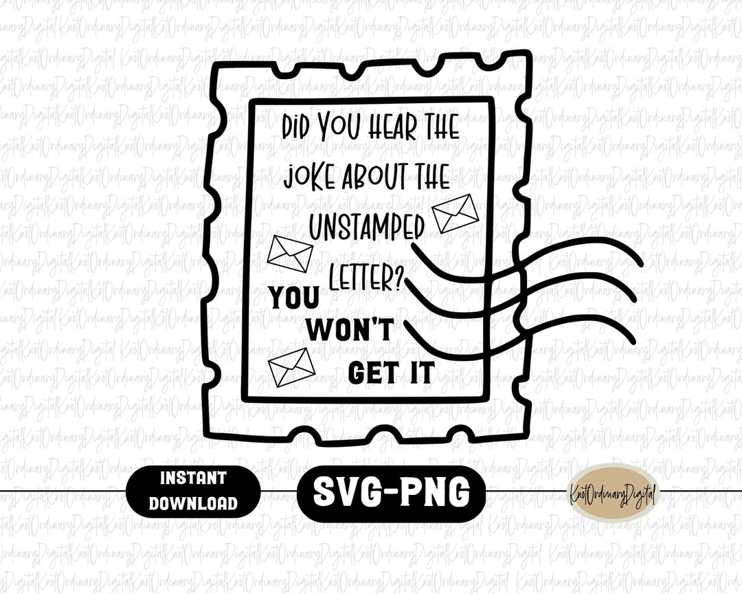 Stamp Joke SVG PNG Digital Download Etsy
