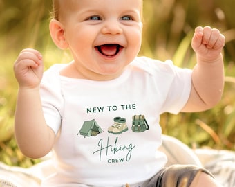 Camiseta de senderismo para bebé, camiseta para bebé, camiseta para niño pequeño, anuncio de nacimiento, senderismo, naturaleza, algodón orgánico, ¡Vas a ser papá!, regalo para futuros padres, excursionistas
