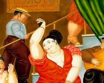 Poster auf Leinwand Botero-Code. 06 Flamenco misst 35 x 50 cm Kostenloser Versand Affiche Plakat Fine Art Print Alex's Shop