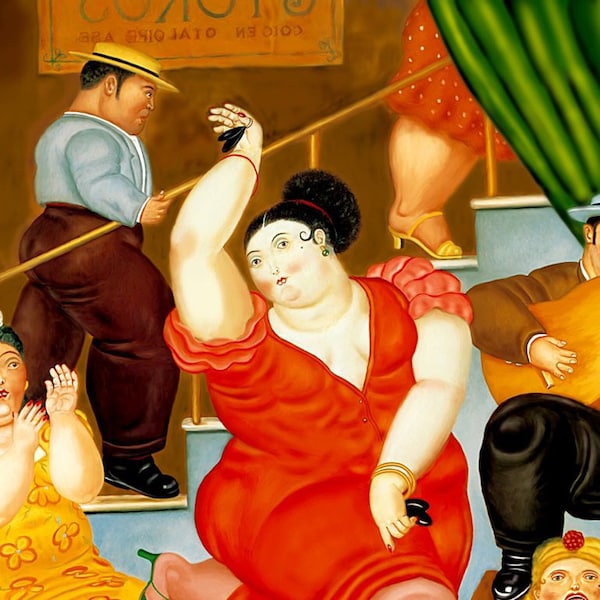 Poster on canvas Botero code. 06 Flamenco measures 35x50 cm Free Shipping Affiche Plakat Fine Art Print Alex's Shop