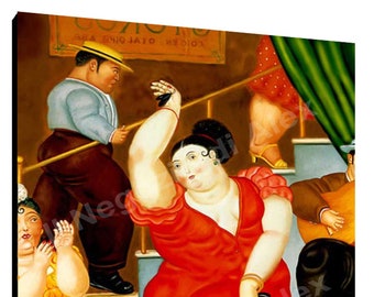 Botero Malerei Kunst. 06 Flamenco Free Transport EU Bereich gerahmt Bereit zum Aufhängen Leinwand Druck auf Leinwand