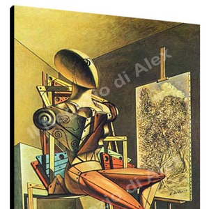 Quadro De Chirico art.12 metafisica Trasporto Gratis Zona EU intelaiato pronto da appendere Stampa su tela Canvas immagine 1