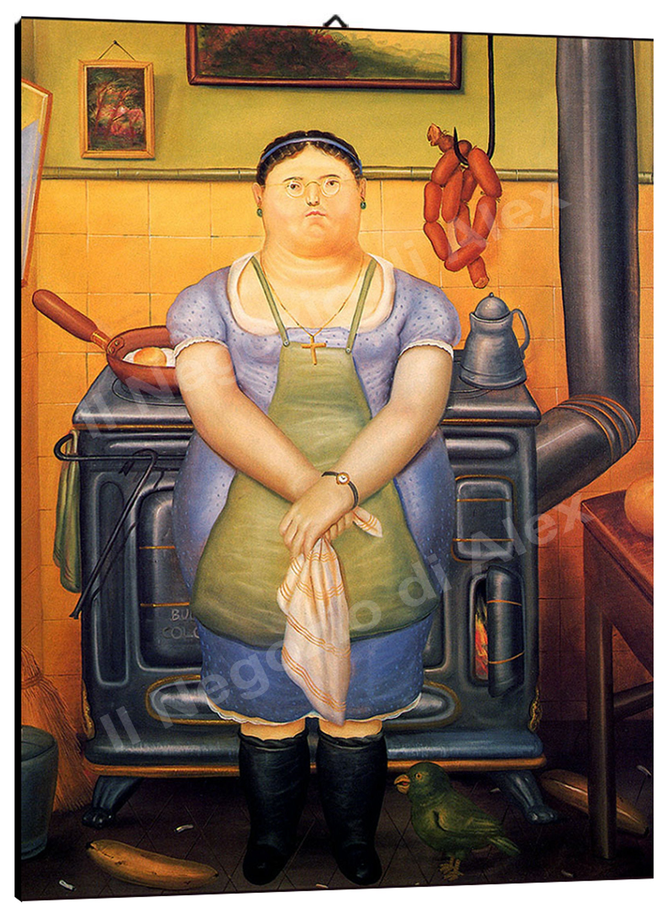 Quadro Botero Art. 75 la cameriera Trasporto Gratis Zona EU