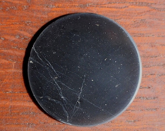 Round Shungite Phone Sticker: Anti-EMF, 44mm Adhesive Plate
