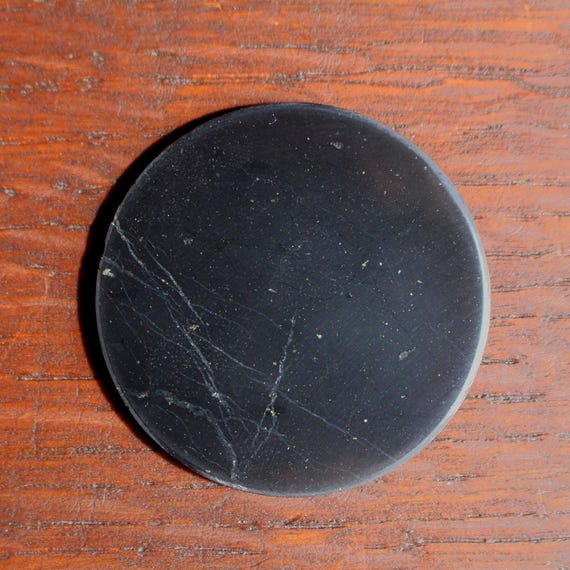 Round Shungite Phone Sticker: Anti-EMF, 44mm Adhesive Plate