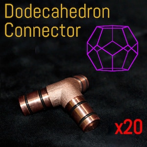 DIY COPPER Dodecahedron - CONNECTOR Pieces Only - Meditation Tool/Decorum